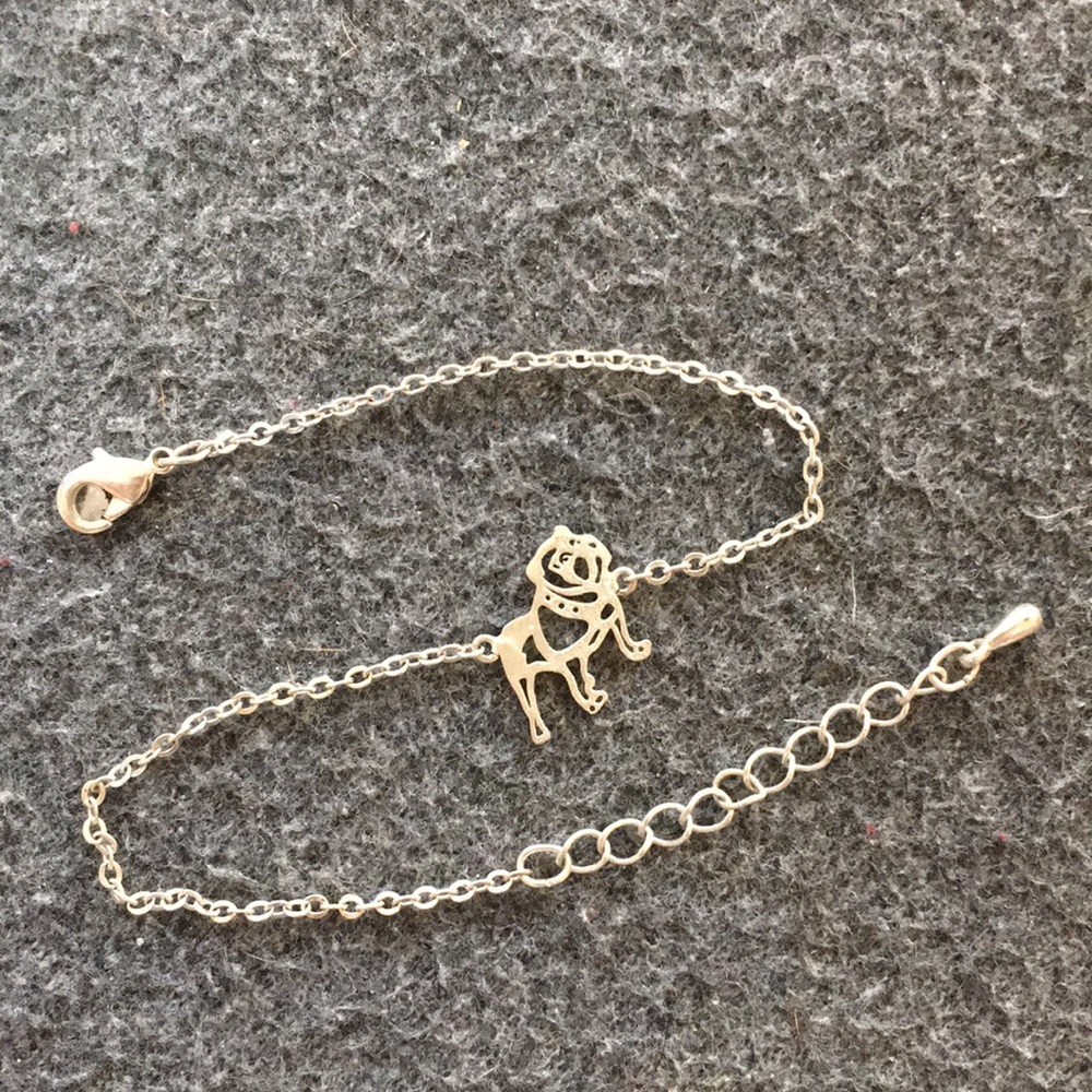 Silver Bulldog Braclet💕